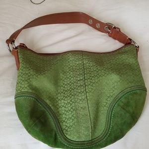 Coach Green Shoulder Bag